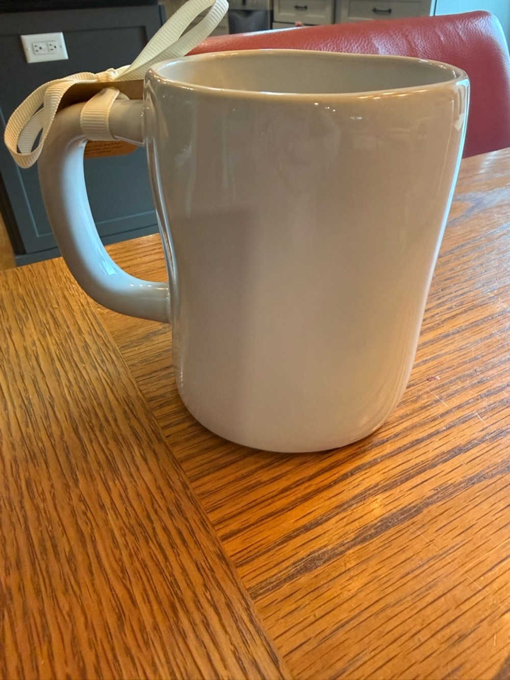 Rae Dunn Cream 'BLESSED' Floral Relief Mug - Picture 2 of 3